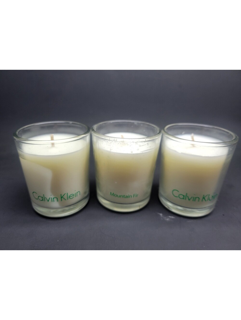 3 x Calvin Klein Jar Candle MOUNTAIN FIR Scented Mini Travel Size 1.9oz each